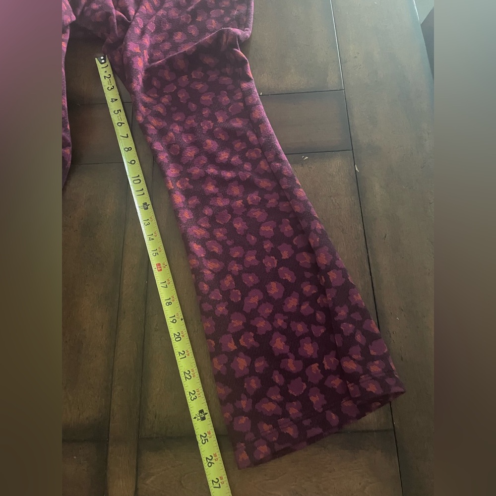 Anthropologie Knit Flare Pants Red Pink Purple Size Small S - Picture 6 of 10
